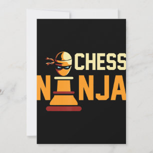Cool Chess Ninja  Chess Lovers Gift Thank You Card