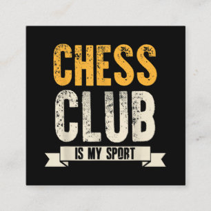 Cool Chess Player Lover Birthday Gift Chess Club Square Business Card