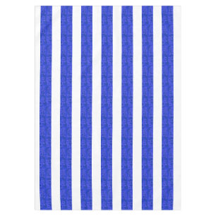 Cool Chic Blue Geometric Stripes Tablecloth
