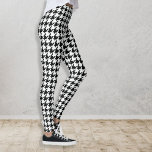 Cool Chic houndstooth Chequered Pattern Your Colou Leggings<br><div class="desc">Cool leggings featuring a houndstooth check pattern in black and white.  Easily change the background colour by clicking on "customize it" and then the small eye dropper.  Fun for going out,  working out or hanging out with friends.</div>