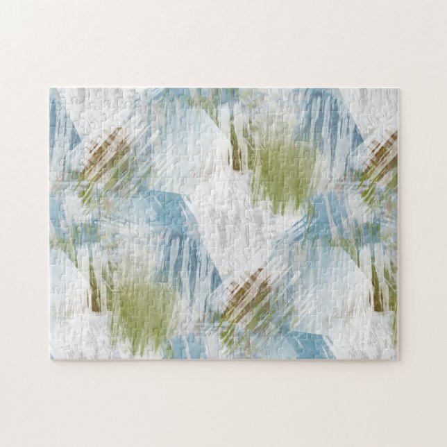 Cool Chic Industrial Abstract Fusion Art Jigsaw Puzzle (Horizontal)