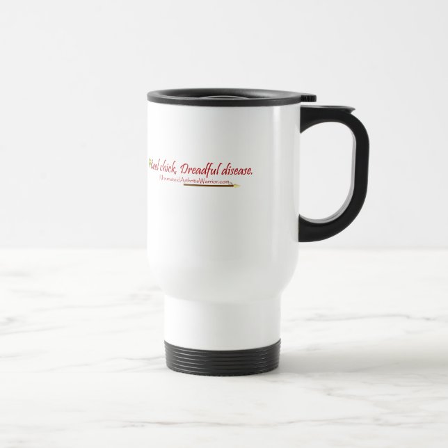 Cool chick. Dreadful disease cup. Travel Mug (Right)