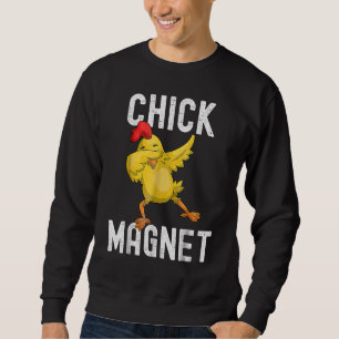 Cool Chick Magnet Dabbing Chicken Happy Easter Sweatshirt