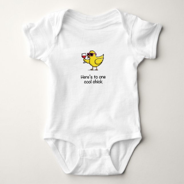 Cool Chick One Piece Baby Bodysuit (Front)