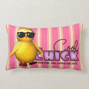Cool Chick Personalized Lumbar Pillow