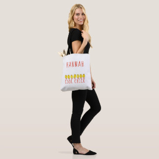 Cool Chick with Name Tote Bag