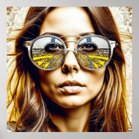 Cool Chick with Reflection of a Musical Festival