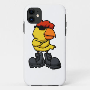 Cool Chick with sunglasses   choose back colour iPhone 11 Case