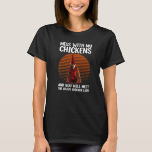 Cool Chicken For Women Girls Mom Chicken Farmer Wh T-Shirt