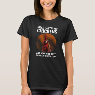 Cool Chicken For Women Girls Mom Chicken Farmer Wh T-Shirt