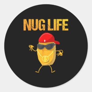 Cool Chicken Nugget Art For Boys Kids Chicken Nugg Classic Round Sticker