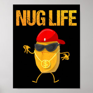Cool Chicken Nugget Art For Boys Kids Chicken Nugg Poster