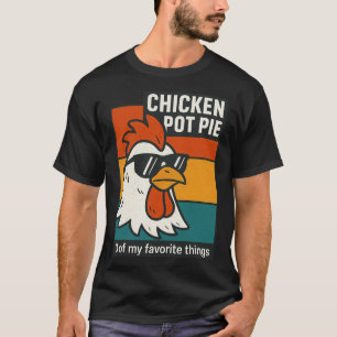 Cool Chicken Pot Pie Funny Retro Humor  T-Shirt