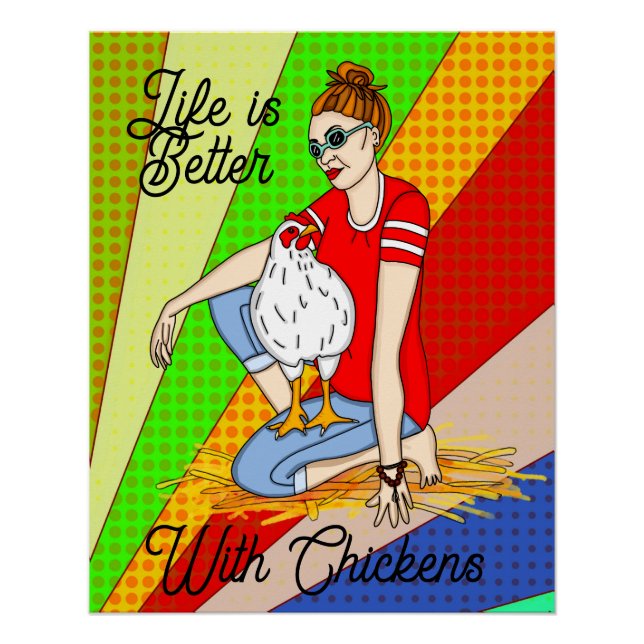 Cool Chicks | Chicken Art  Poster (Front)