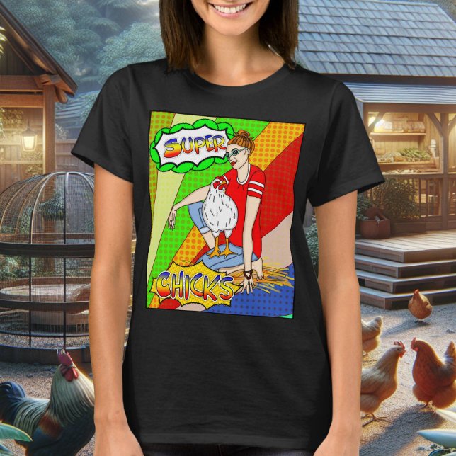 Cool Chicks | Chicken Wall Art T-Shirt (Creator Uploaded)