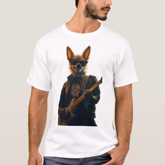 Cool Chihuahua Guitarist White T-Shirt
