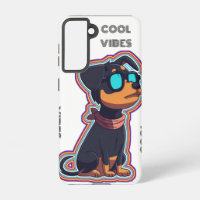 Cool chill colourful vibrant dog in glasses