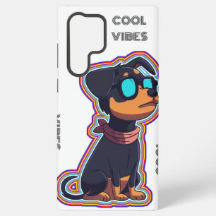 Cool chill colourful vibrant dog in glasses samsung galaxy case