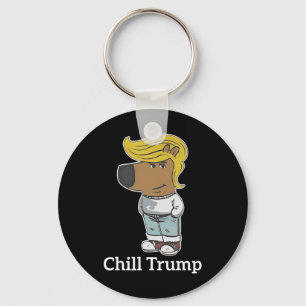 Cool Chill Guy Meme Tees - Trump Chill Guy Meme Keychain