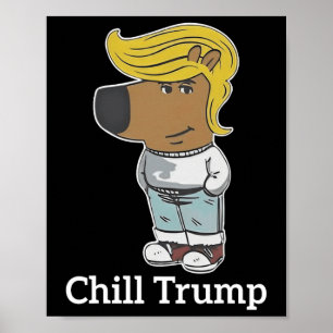 Cool Chill Guy Meme Tees - Trump Chill Guy Meme Poster