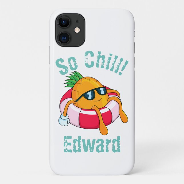 Cool Chill Pineapple Case-Mate iPhone Case (Back)