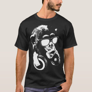 Cool Chimp in Sunglasses and Headphones T-Shirt