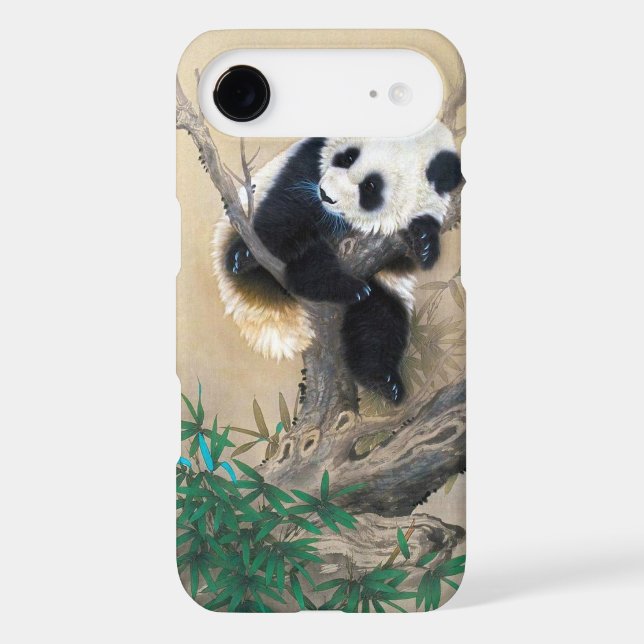 Cool chinese cute sweet fluffy panda bear tree art Case-Mate iPhone case (Back)