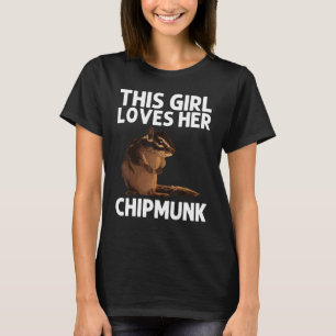 Cool Chipmunk For Girls Kids Squirrel Whisperer R T-Shirt