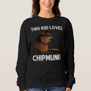 Cool Chipmunk For Kids Boys Squirrel Whisperer  Ro Sweatshirt