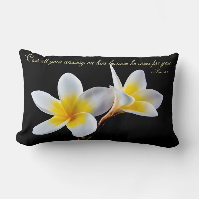 Cool Christian Bible Quotes Inspirational Sayings Lumbar Pillow (Front)
