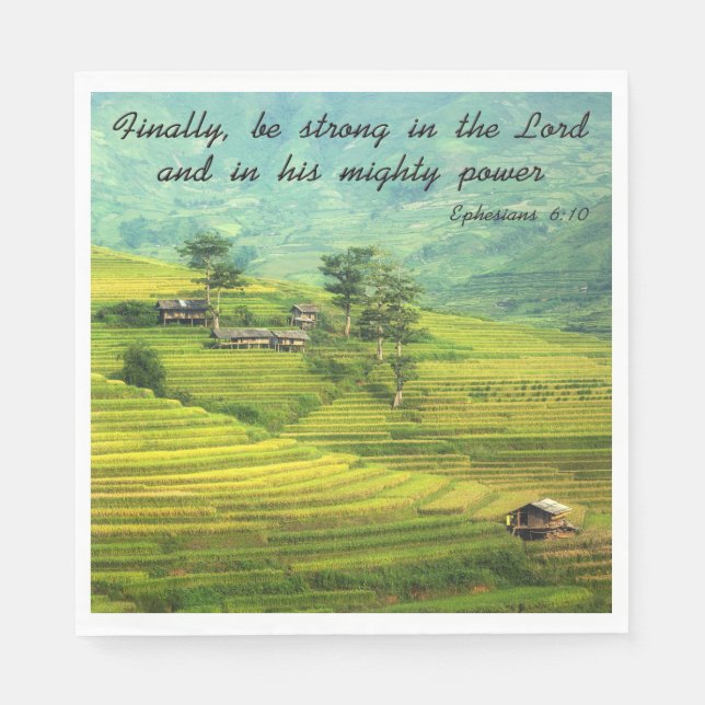 Cool Christian Bible Quotes Inspirational Sayings Napkin (Front)