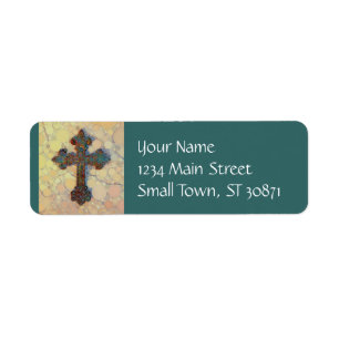 Cool Christian Cross Circle Mosaic Pattern
