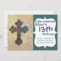 Cool Christian Cross Circle Mosaic Pattern