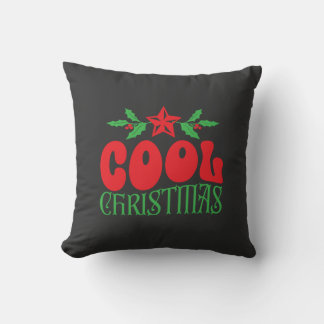 Cool Christmas – Bold Retro Holiday Home Decor Throw Pillow