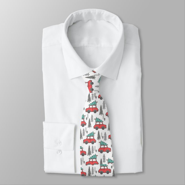 Cool Christmas Cars Tie! Tie (Tied)
