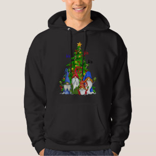 Cool Christmas Gnomes Xmas Tree Ho Ho Ho Design Hoodie