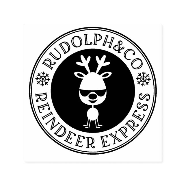 Cool Christmas Reindeer Express Self-inking Stamp (Design)