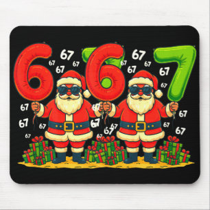 Cool Christmas Six Seven Santa Claus 6 7 Funny Gen Mouse Pad