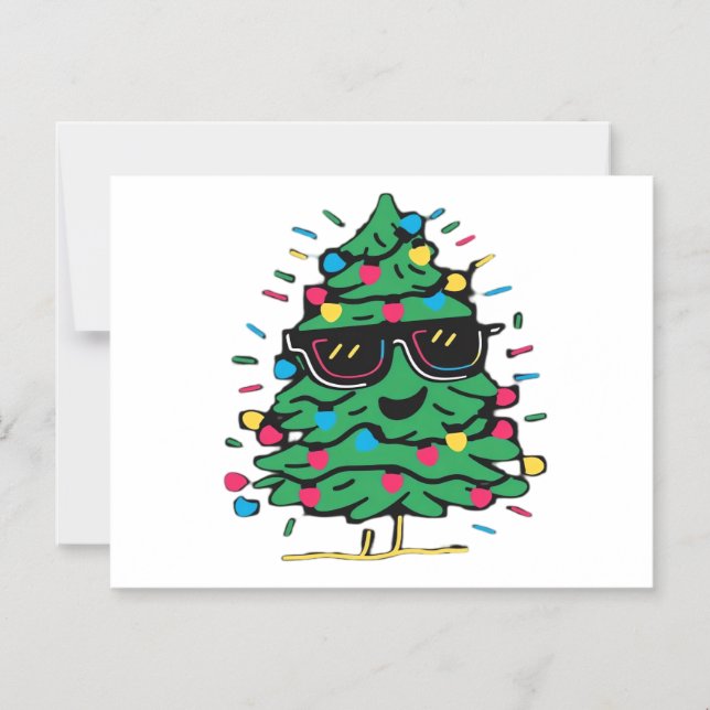 Cool Christmas Tree Classic Magnetic Invitation (Front)
