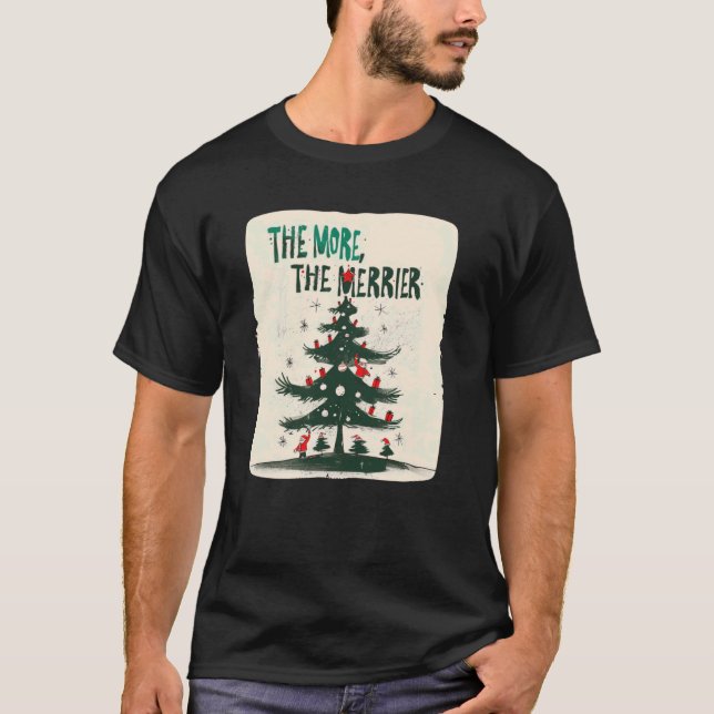 Cool Christmas Tree with funny Festive Statement O T-Shirt (Front)