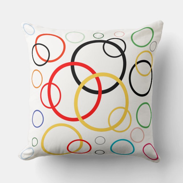 cool circle pattern for christmas throw pillow (Front)