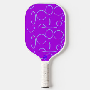Cool Circles Purple Geometric Modern Sleek Pickleball Paddle