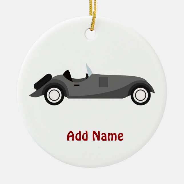 Cool Classic Car Ceramic Ornament (Front)
