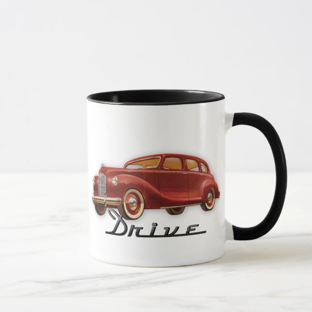 Cool Classic Car Driver Retro Auto Mug (Right)