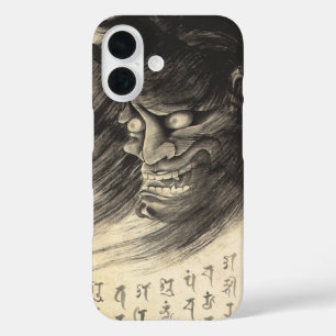 Cool classic vintage japanese demon ink tattoo iPhone 16 case