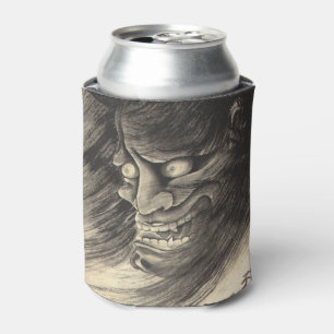 Cool classic vintage japanese demon ink tattoo oni can cooler