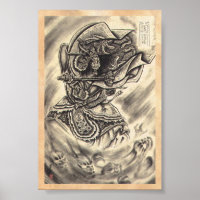 Cool classic vintage japanese demon ink tattoo