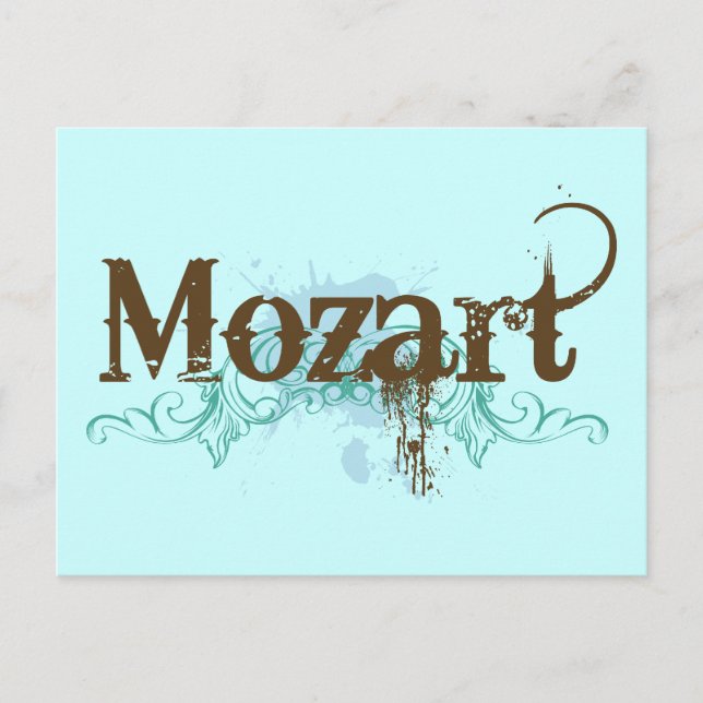 Cool Classical Mozart Postcard (Front)