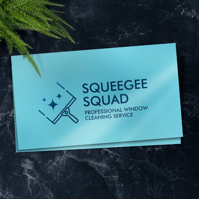 Cool Clean Window Cleaning Services Business Card (Creator Uploaded)