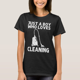Cool Cleaning Art For Boys Kids Clean Cleaner Tool T-Shirt